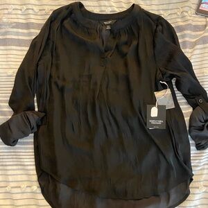Simply Vera Vera Wang Elegant Black Blouse